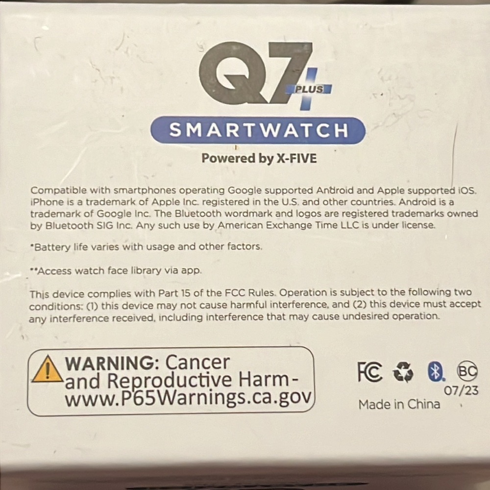 Q7+ Smartwatch - New! Still Sealed! Android and iOS compatible - Picture 7 of 11